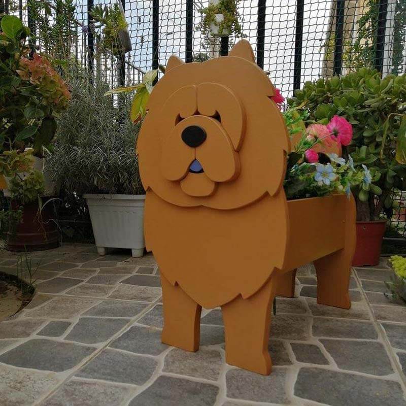 Yellow Chow Chow Planter AP018 VIP