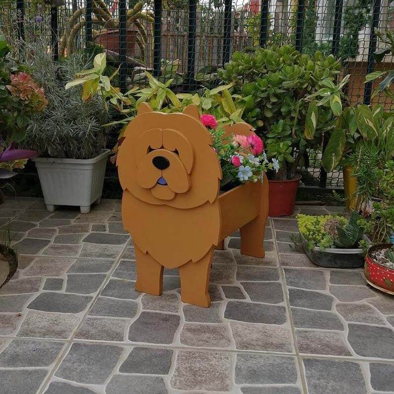 Yellow Chow Chow Planter AP018 VIP